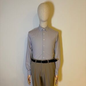Express Men's Extra Slim 1MX Dress Shirt - Grey, Size M